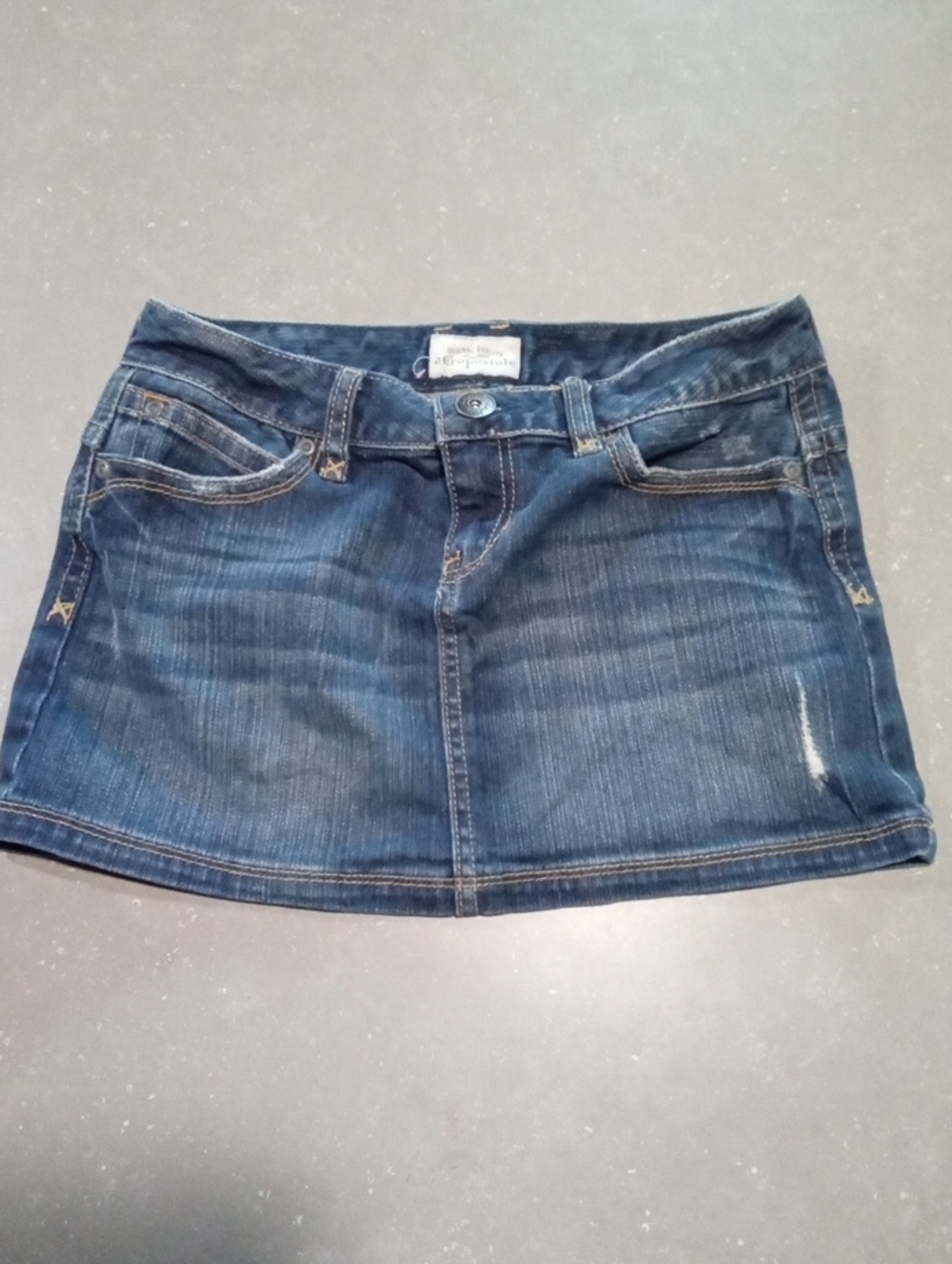 Y2k Vintage Aeropostale Dark Blue Denim Mini Skirt